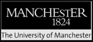 'Manchester 1924' in white text on a black background. above 'The University of Manchester' in black text on a white background