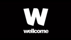 Black square with a large white W. Underneath in lower case white letters reads 'wellcome'